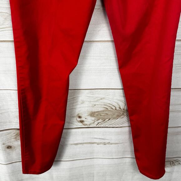 No Boundaries Red Mid Rise Super Stretch Skinny Jeans Juniors Size 17 - Picture 7 of 11